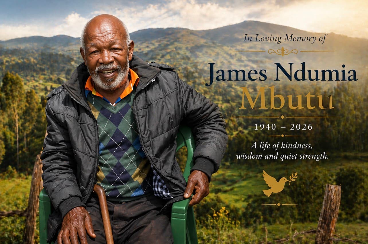 Mwalimu James Ndumia Mbutu, 1940–2026